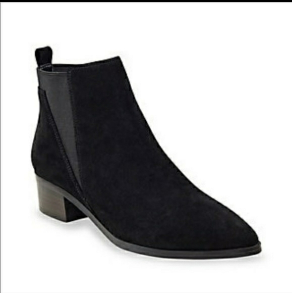 Marc Fisher Shoes - Marc Fisher Black Suede Pull on Ankle Booties Women's Size 6